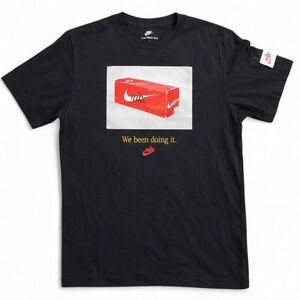Nike Black Tee with Red and Gold Graphic